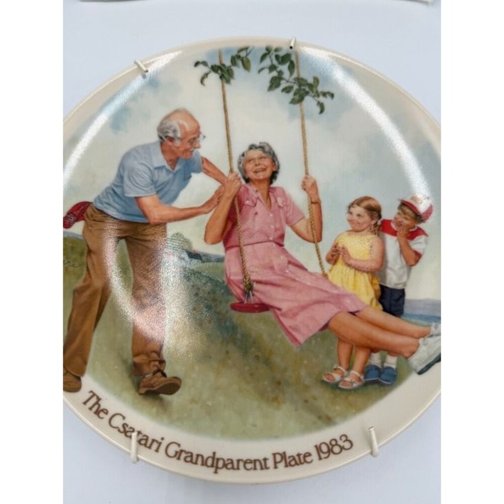 Knowles THE SWINGER Collector Plate - Csatari Grandparent Series 1983 NIB, W/COA
